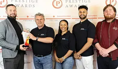 Team receiving awards