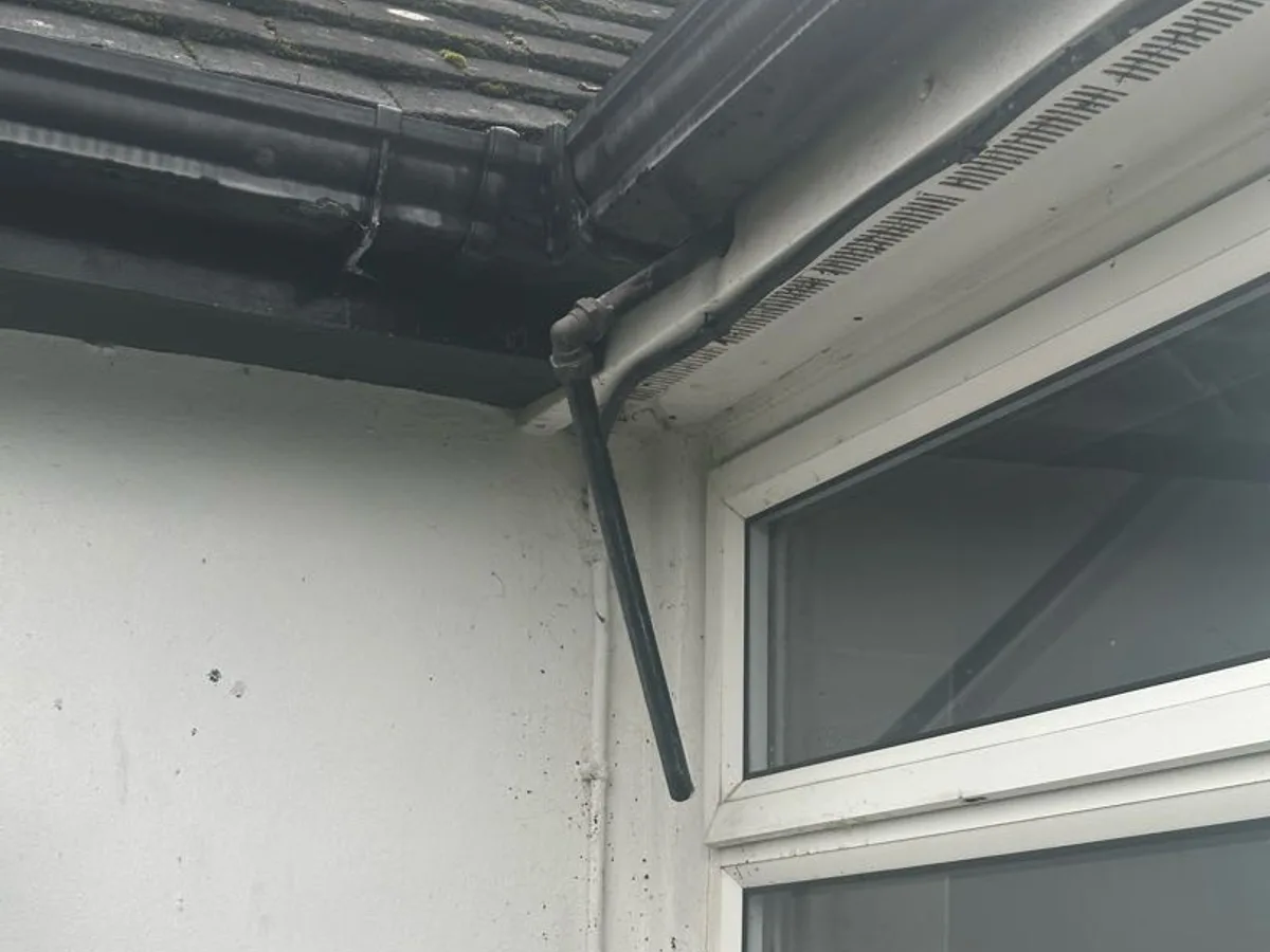 leak located at pressure relief valve outlet pipe discharging on external wall