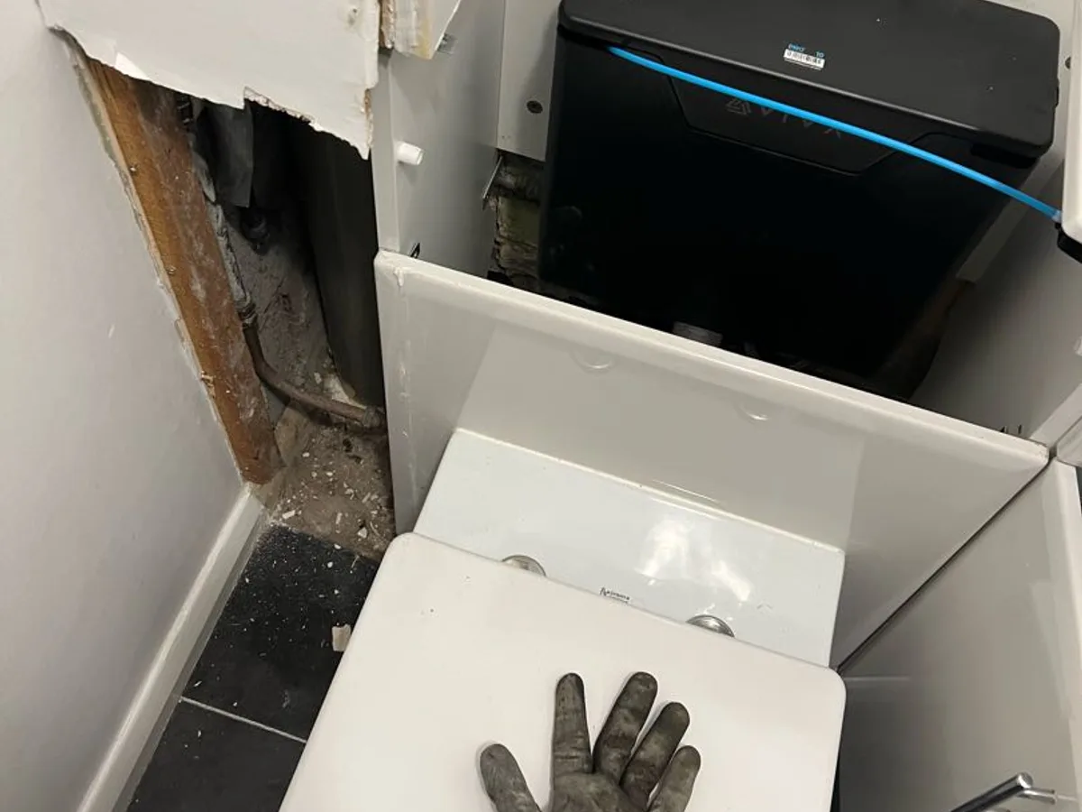 internal stopcock accessed behind toilet cistern during leak detection survey