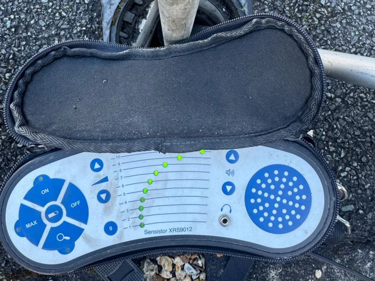 acoustic listening device placed at water meter chamber during leak detection survey