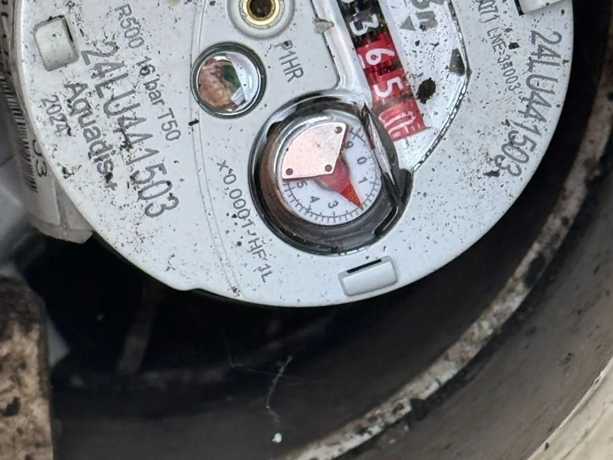 external water meter dial spinning rapidly during leak detection survey