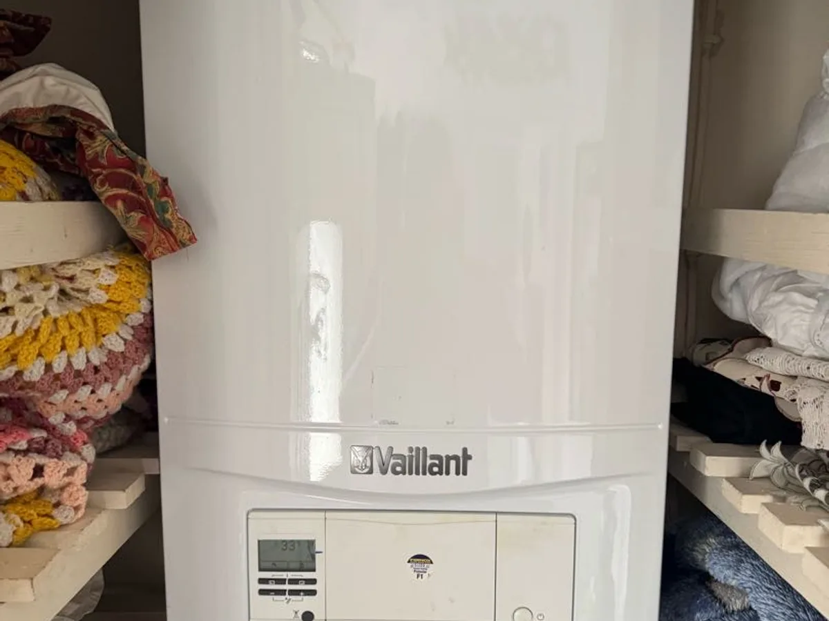 boiler in airing cupboard before leak detection works started