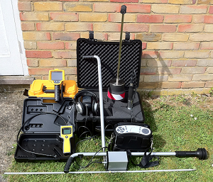 Range of equipment for detecting hidden water leaks