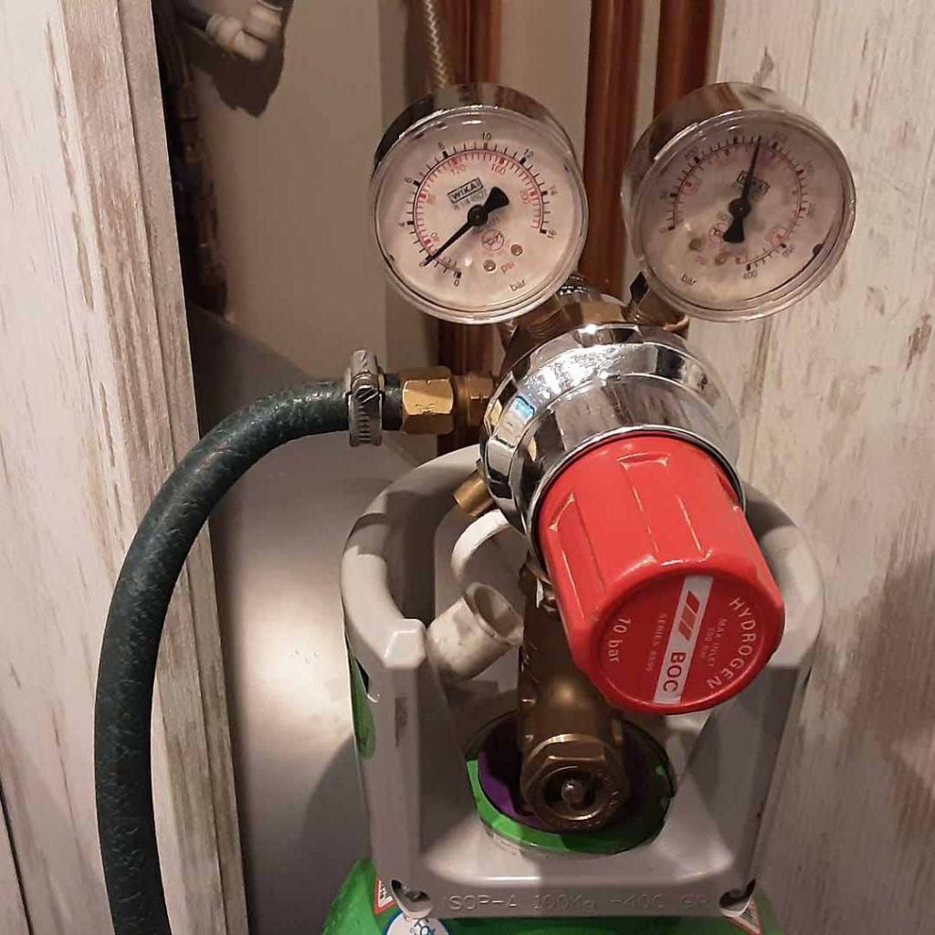 Pressure testing a central heating system