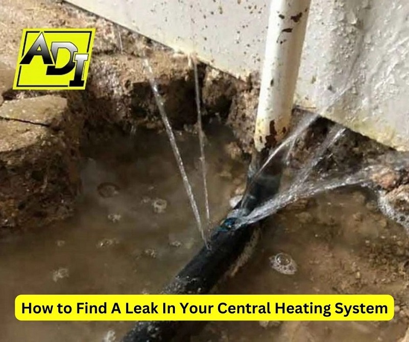 find a leak in a central heating system
